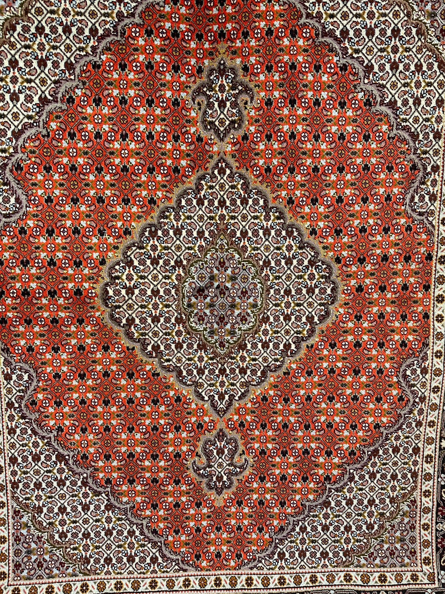 Handgeknüpfter Perser Orientteppich - Täbriz Mahal mit Seide - 200x150 cm