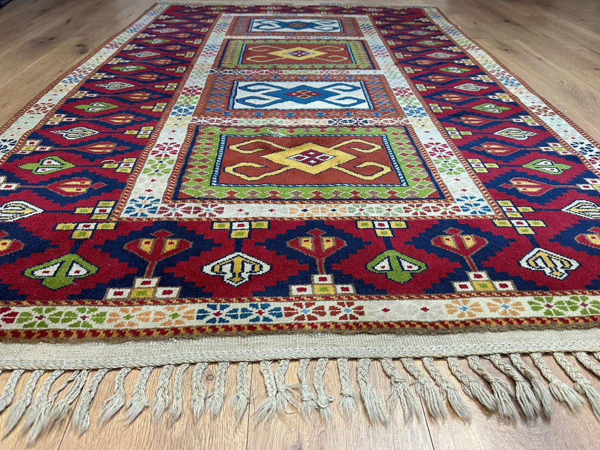 Orientteppich handgeknüpft Türkei Kazak Kars Wolle Top 220x140 cm