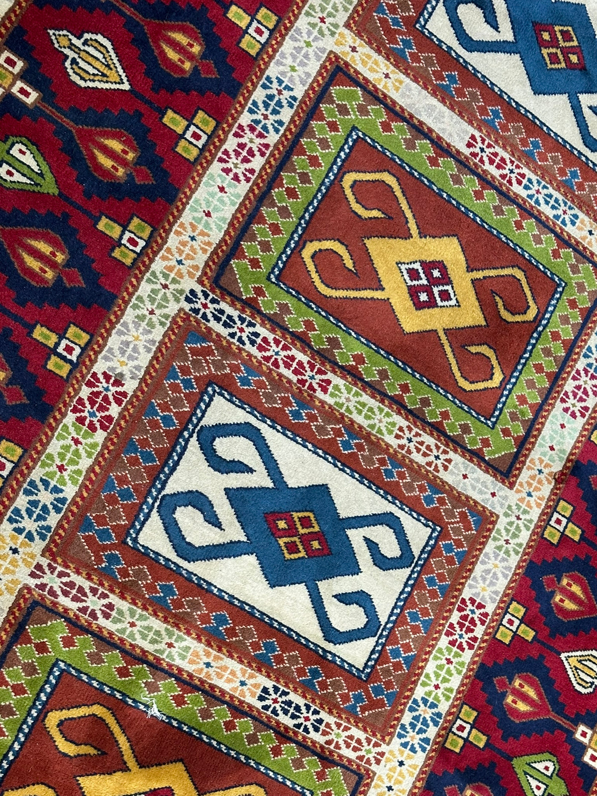 Orientteppich handgeknüpft Türkei Kazak Kars Wolle Top 220x140 cm