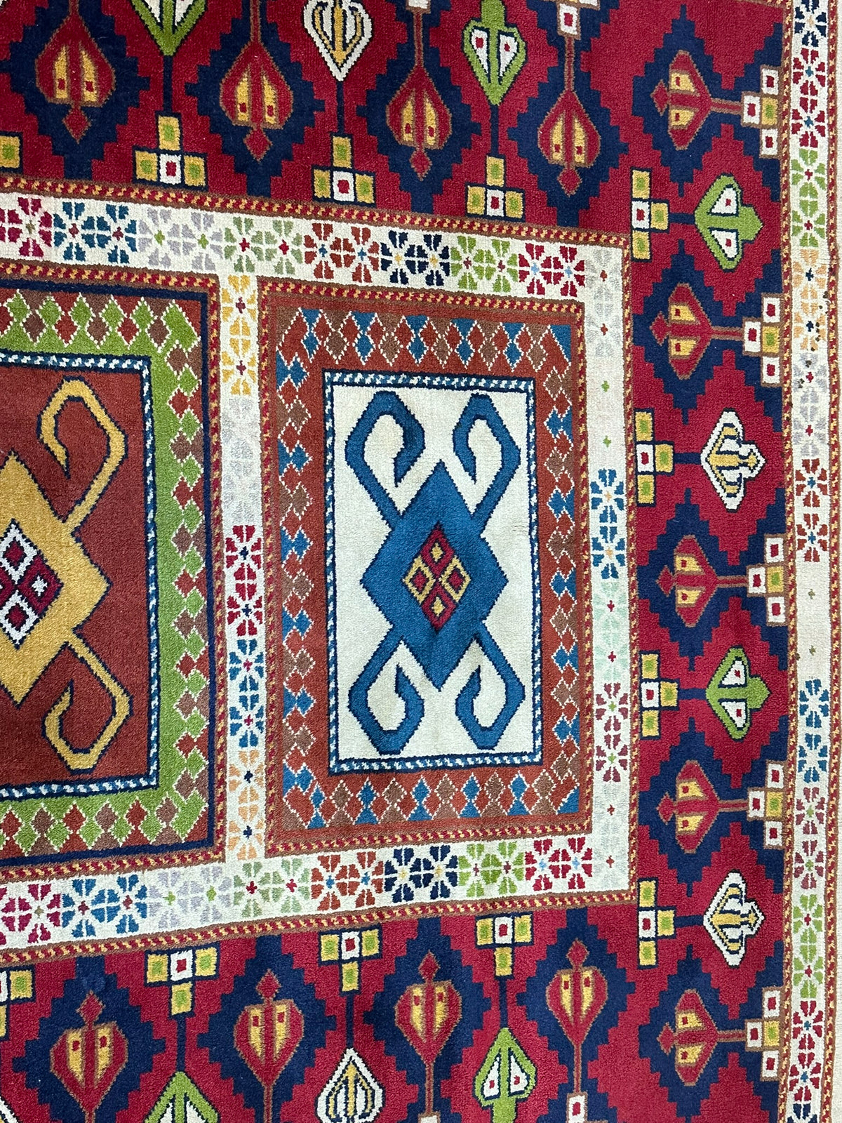 Orientteppich handgeknüpft Türkei Kazak Kars Wolle Top 220x140 cm