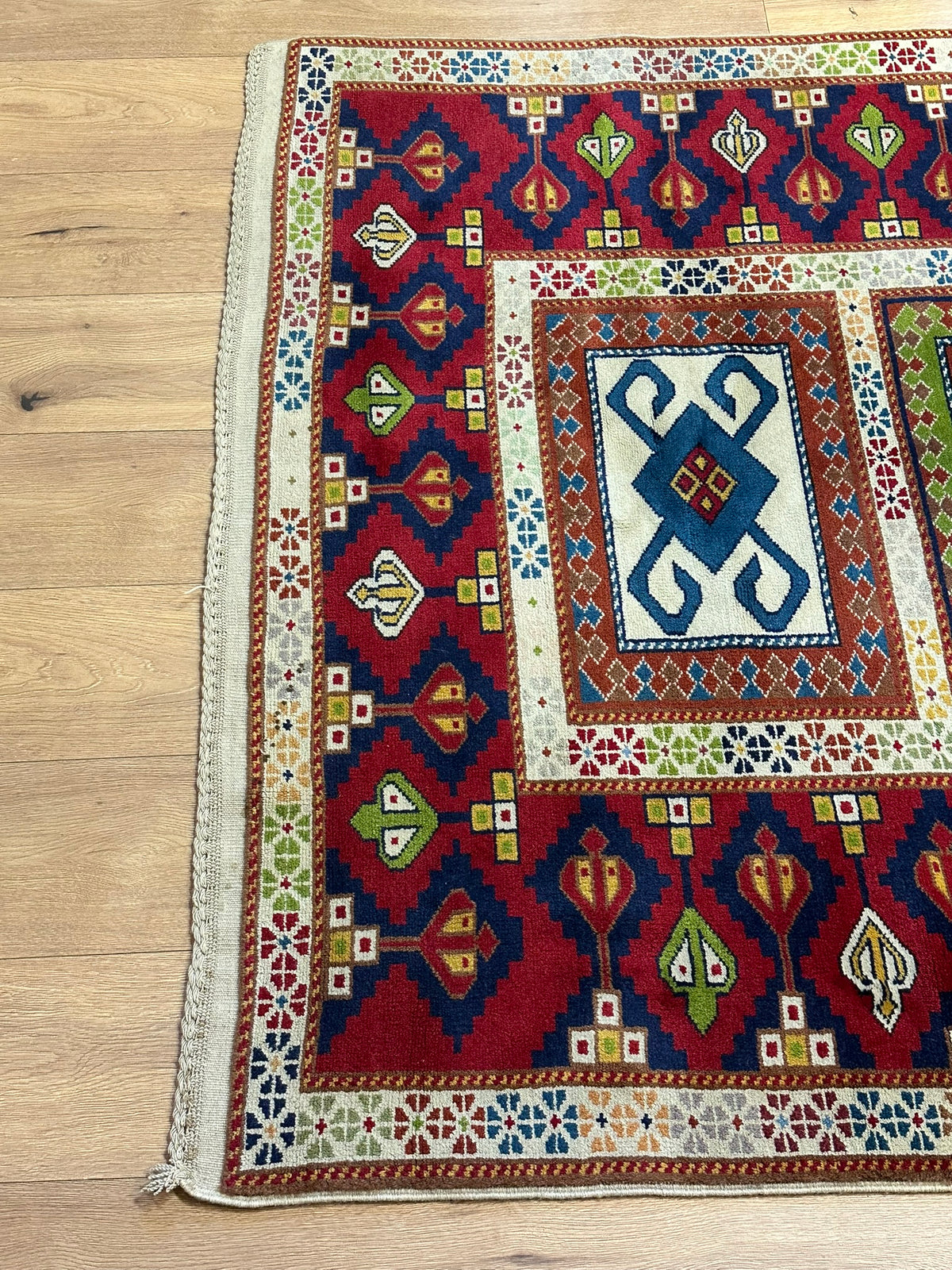 Orientteppich handgeknüpft Türkei Kazak Kars Wolle Top 220x140 cm