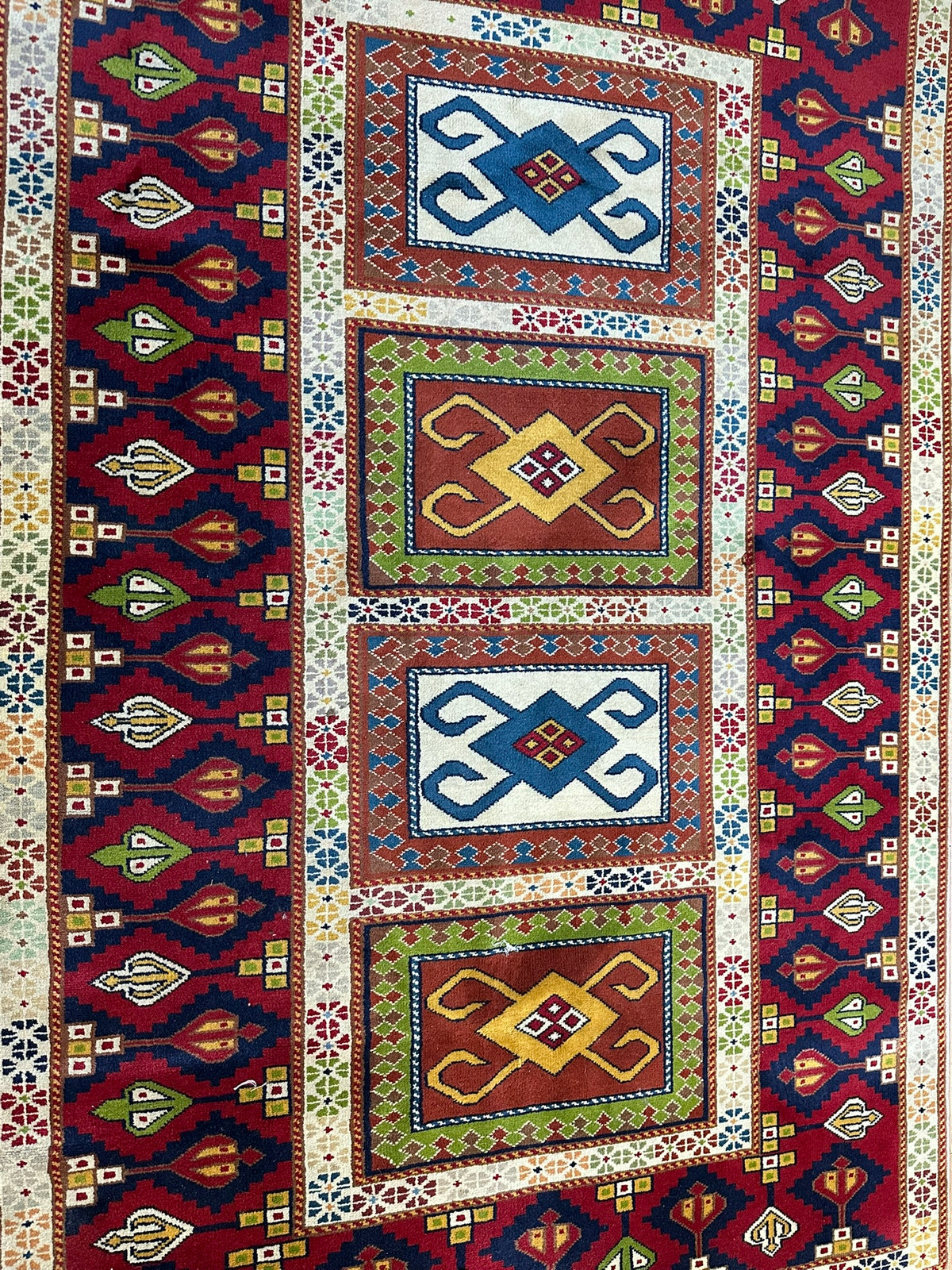 Orientteppich handgeknüpft Türkei Kazak Kars Wolle Top 220x140 cm