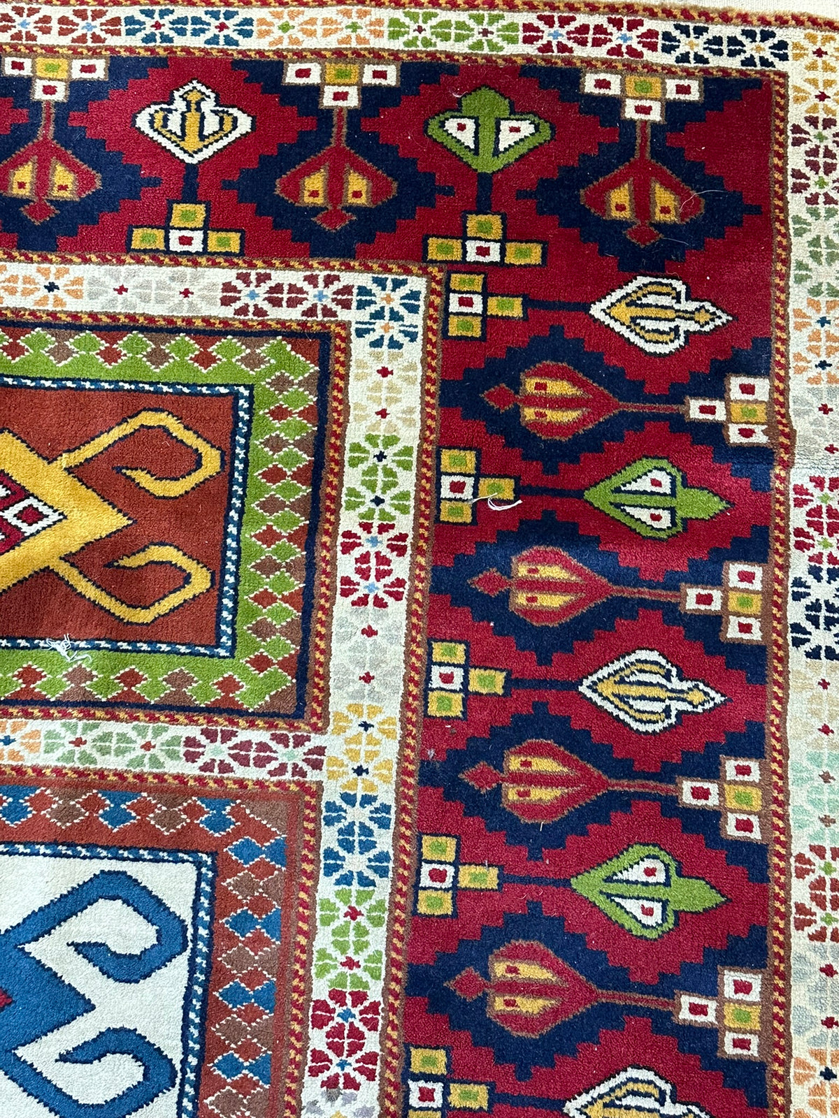 Orientteppich handgeknüpft Türkei Kazak Kars Wolle Top 220x140 cm