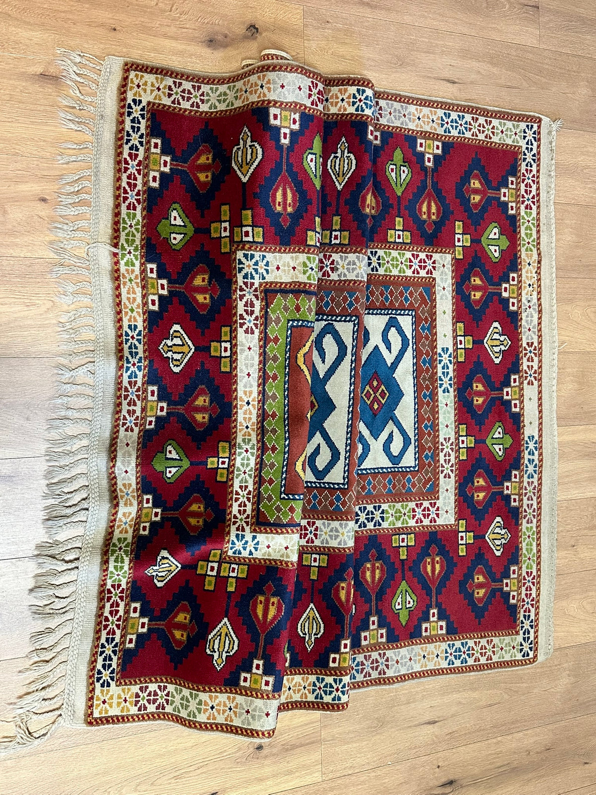 Orientteppich handgeknüpft Türkei Kazak Kars Wolle Top 220x140 cm