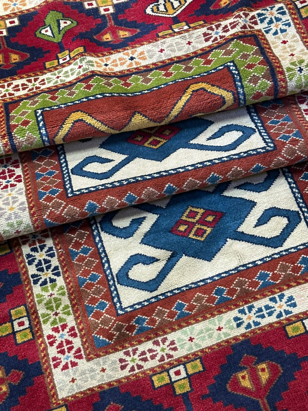 Orientteppich handgeknüpft Türkei Kazak Kars Wolle Top 220x140 cm