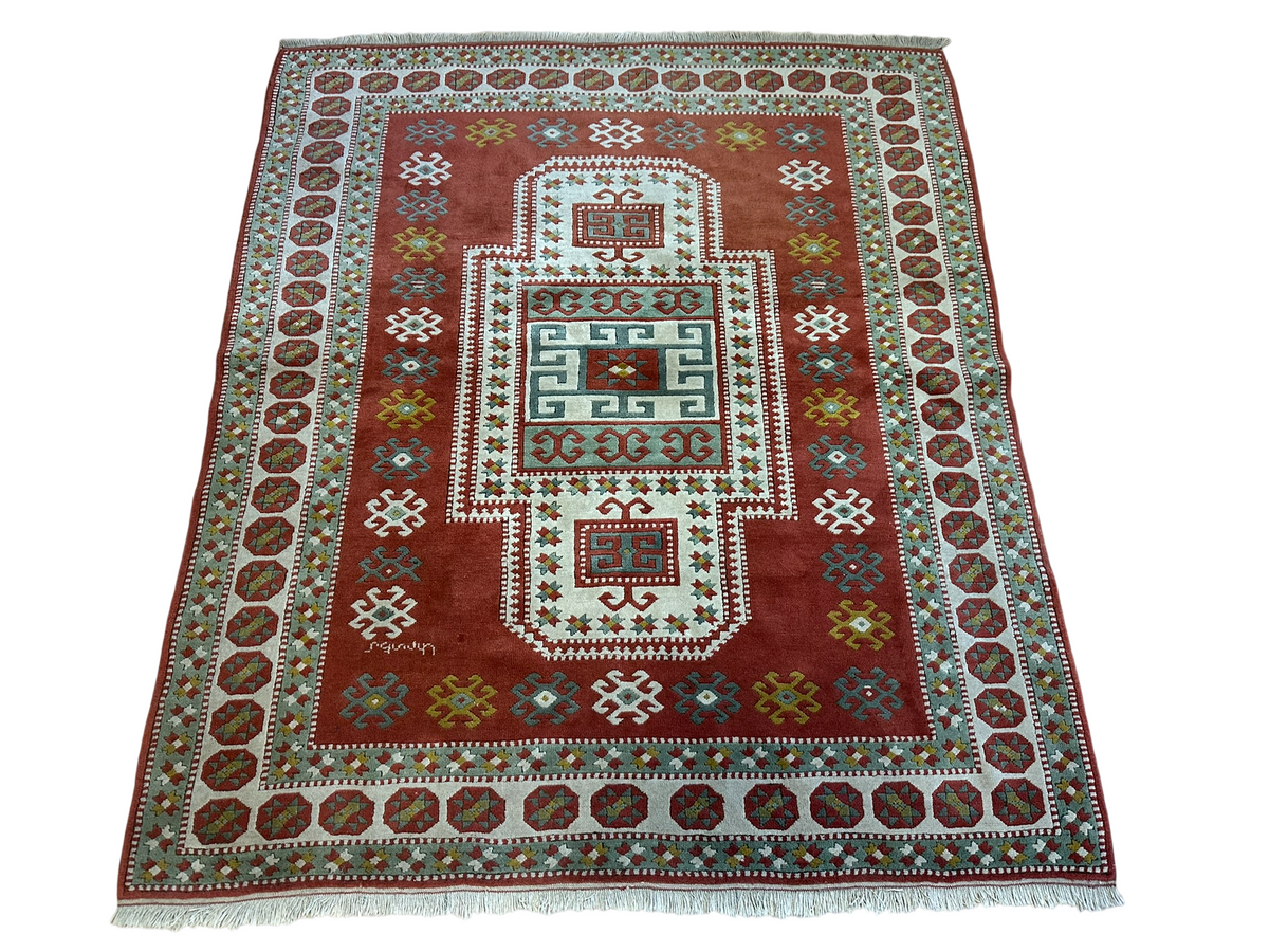 Orientteppich handgeknüpft Türkei Kazak Kars Wolle Top 200x167 cm