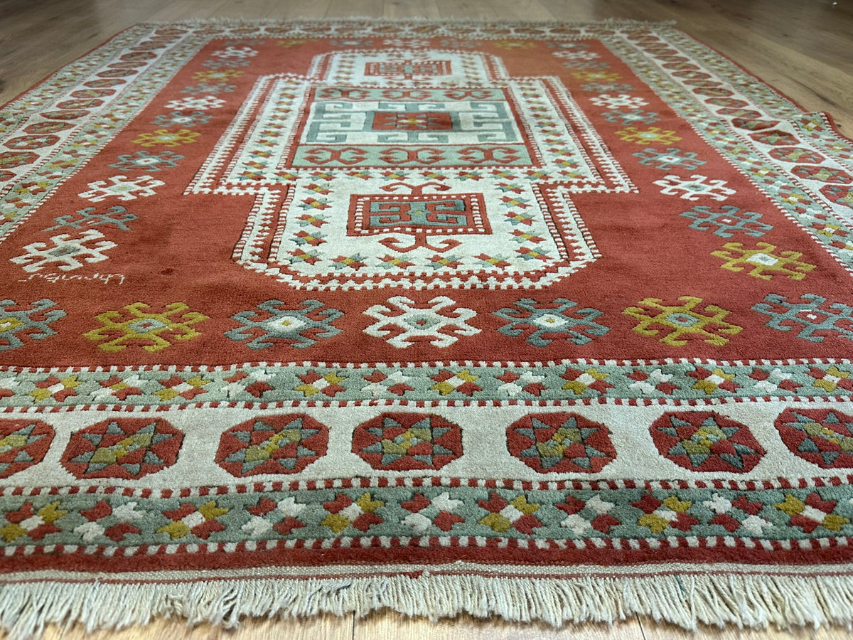 Orientteppich handgeknüpft Türkei Kazak Kars Wolle Top 200x167 cm