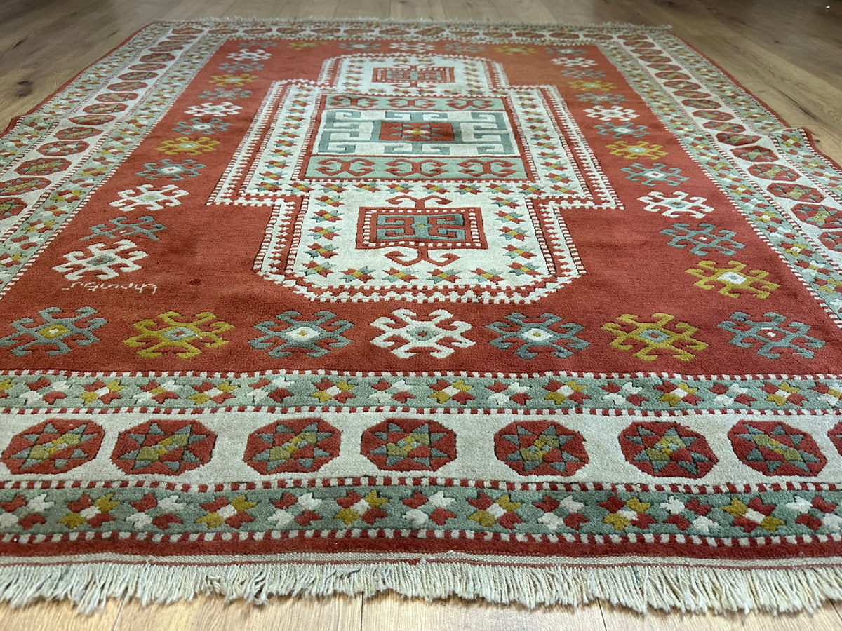 Orientteppich handgeknüpft Türkei Kazak Kars Wolle Top 200x167 cm