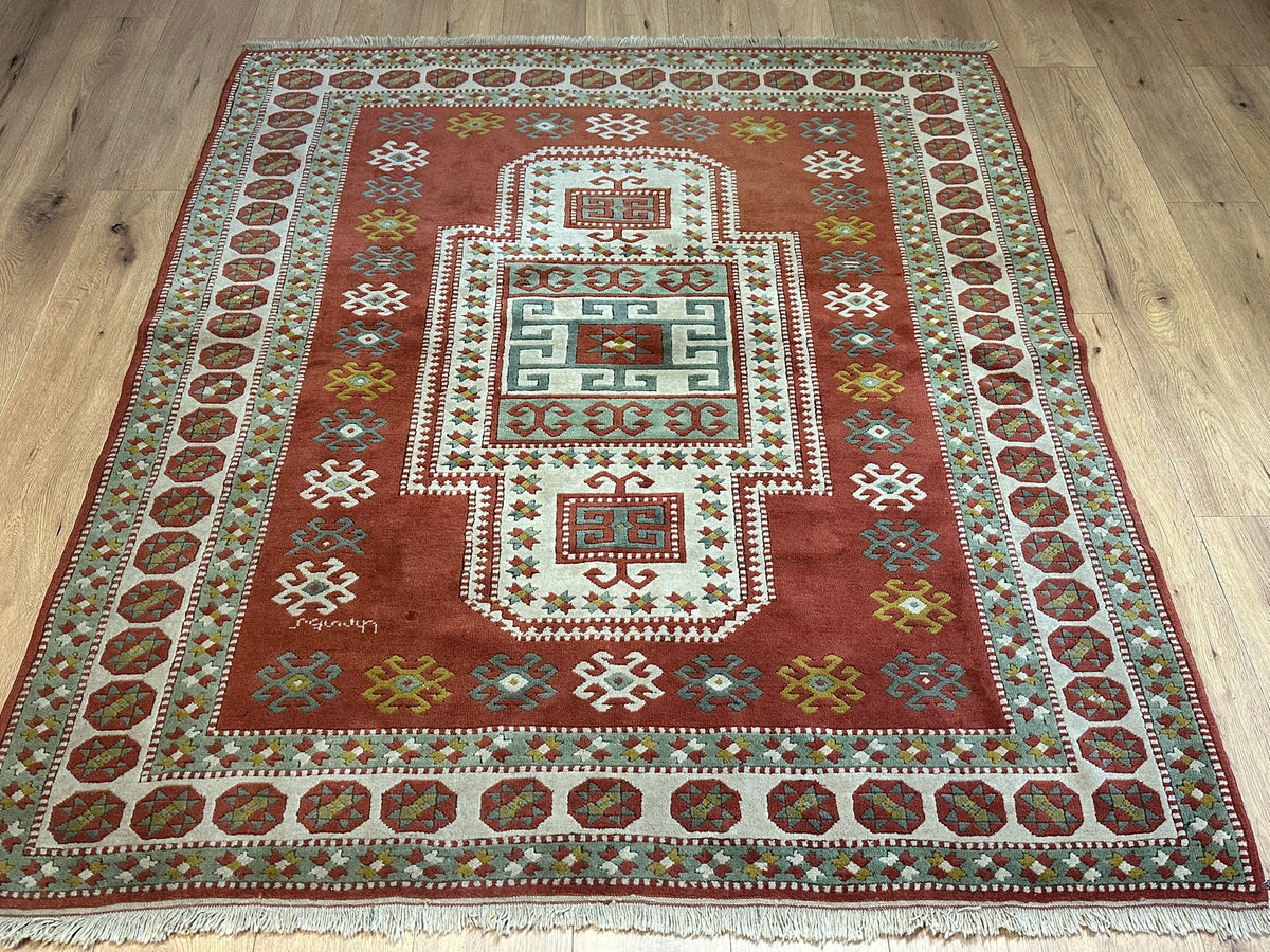Orientteppich handgeknüpft Türkei Kazak Kars Wolle Top 200x167 cm
