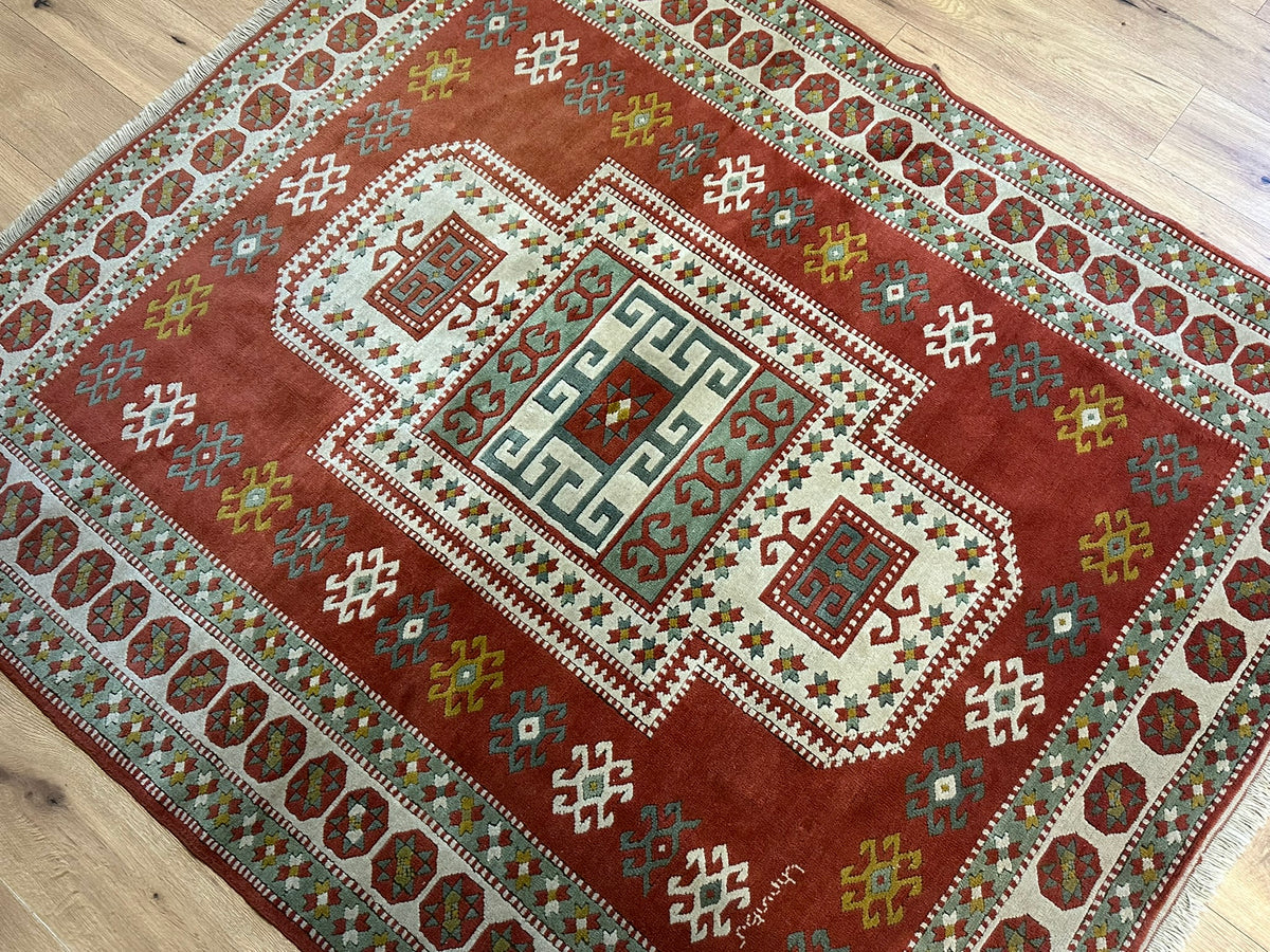 Orientteppich handgeknüpft Türkei Kazak Kars Wolle Top 200x167 cm