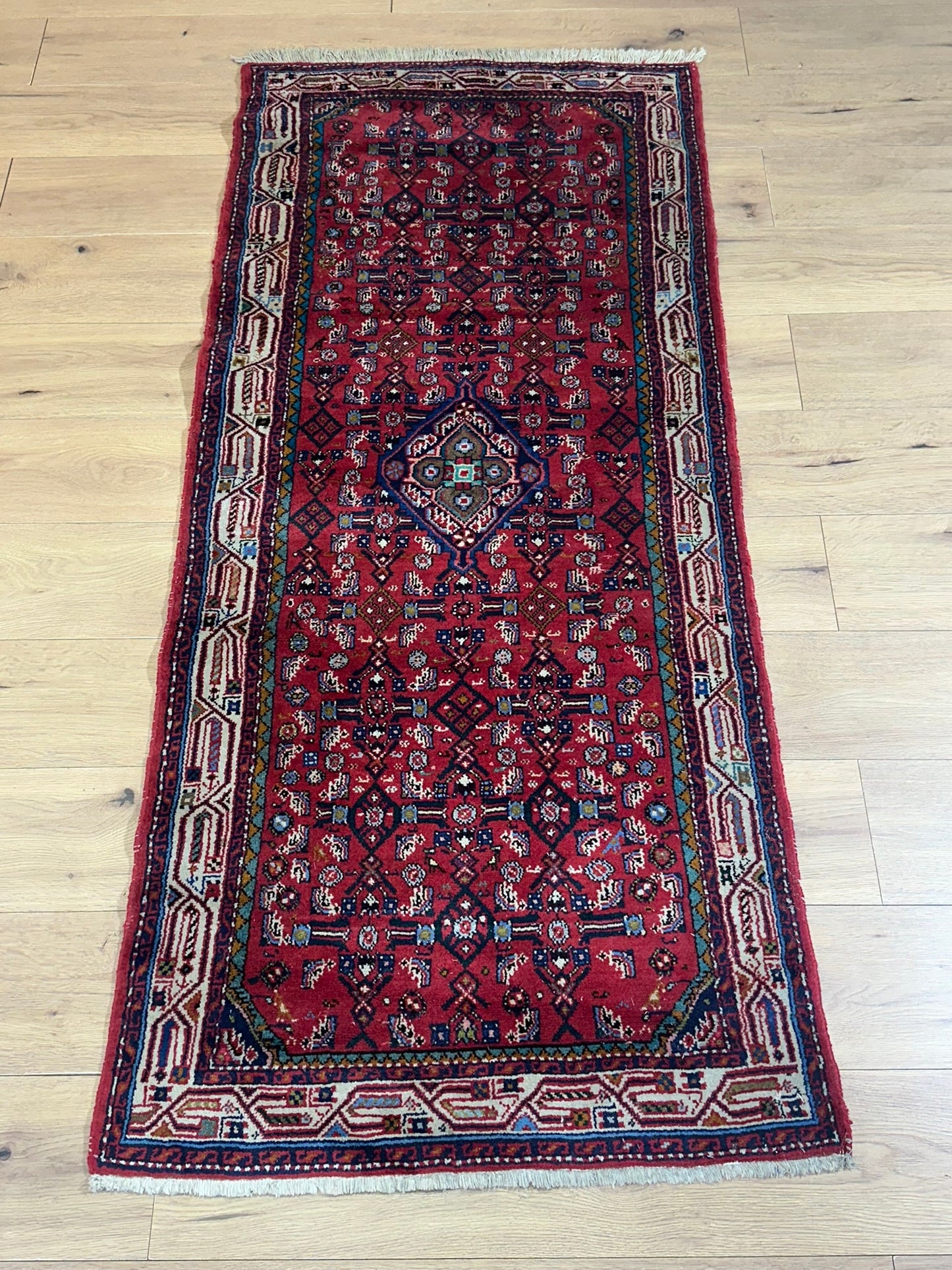 Orientteppich handgeknüpft Hamadan 188x83 cm