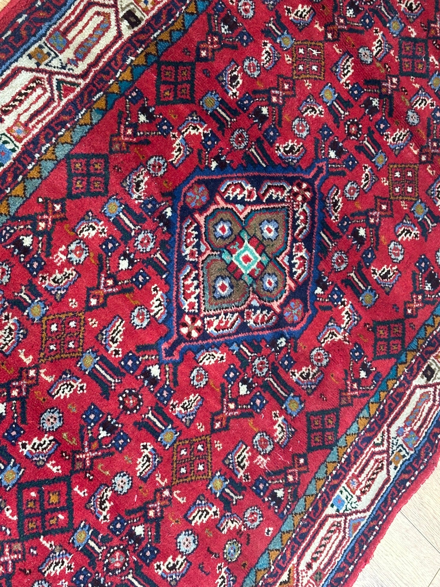 Orientteppich handgeknüpft Hamadan 188x83 cm