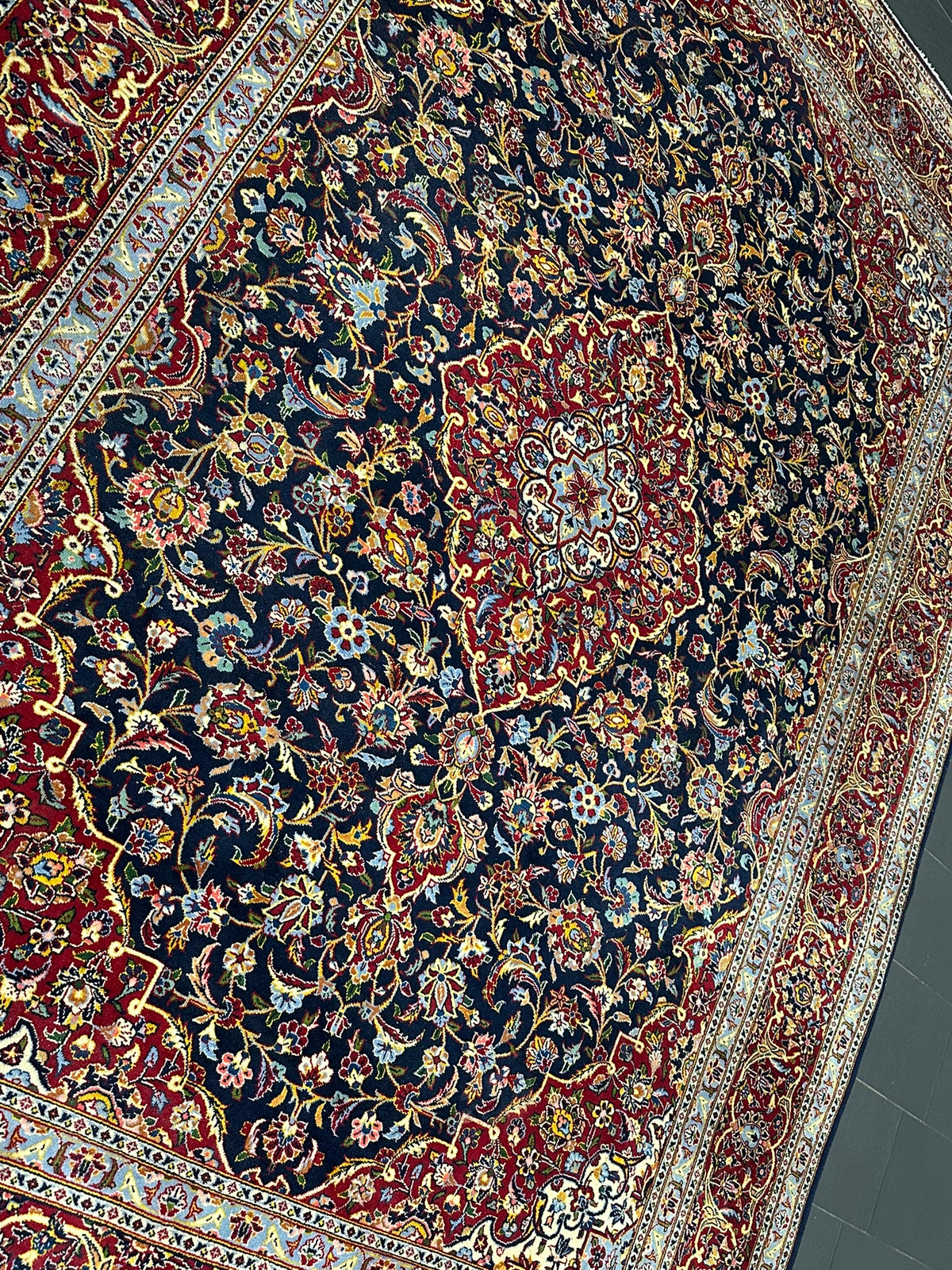 Orientteppich handgeknüpft Keschan 370x276 cm