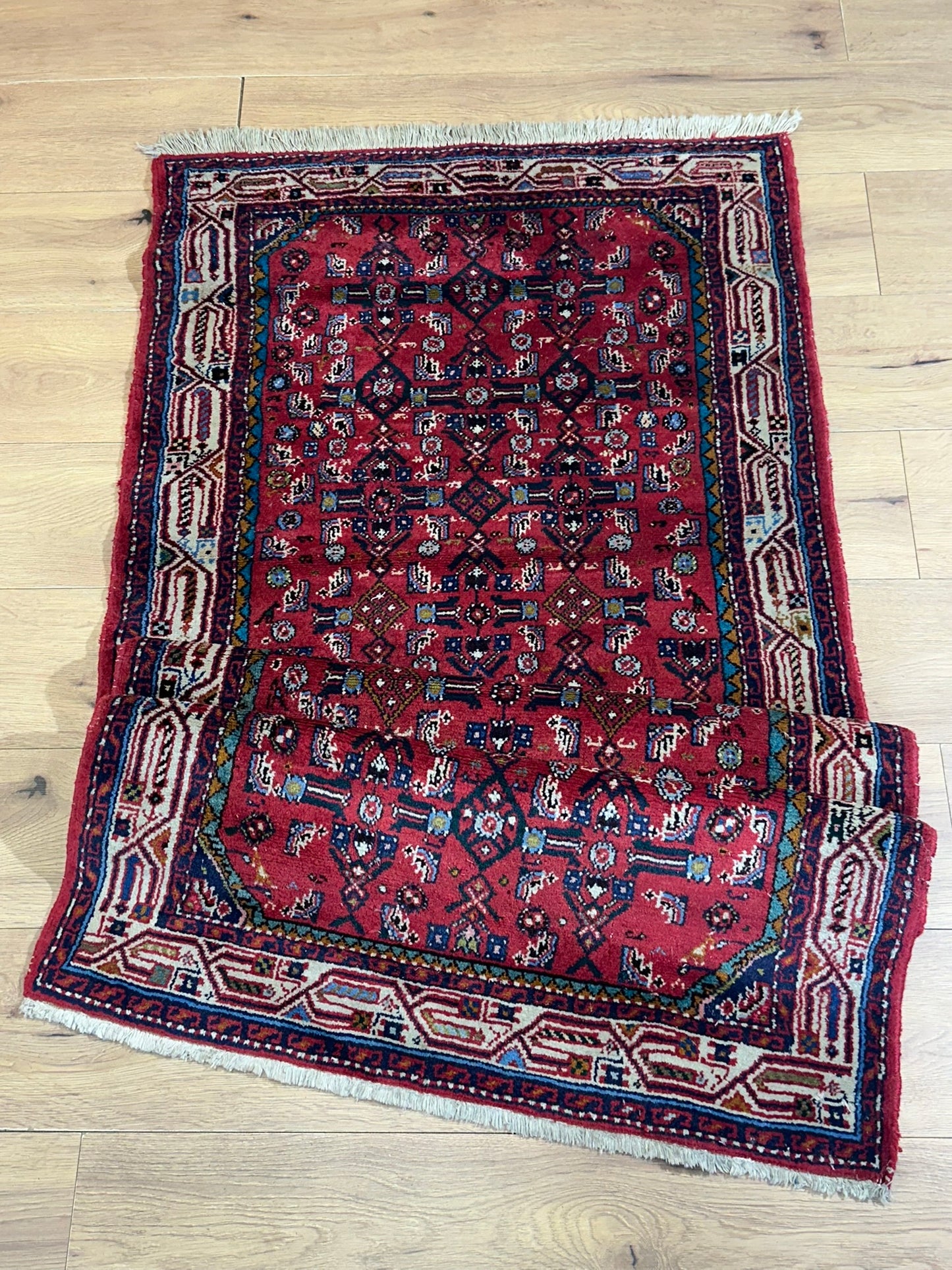 Orientteppich handgeknüpft Hamadan 188x83 cm