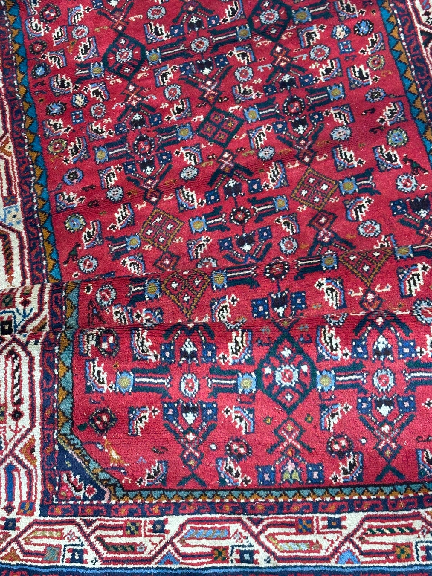 Orientteppich handgeknüpft Hamadan 188x83 cm