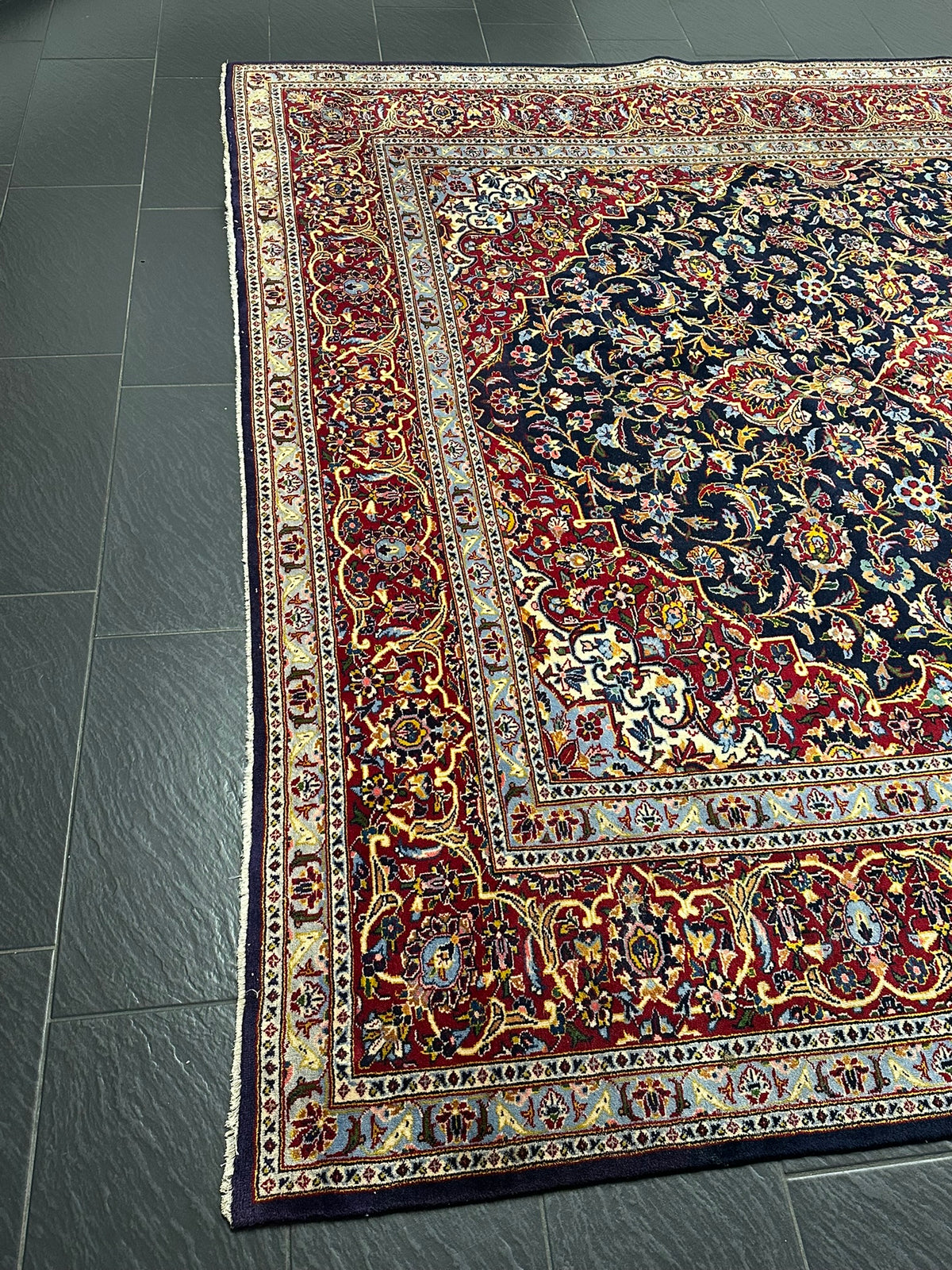 Orientteppich handgeknüpft Keschan 370x276 cm