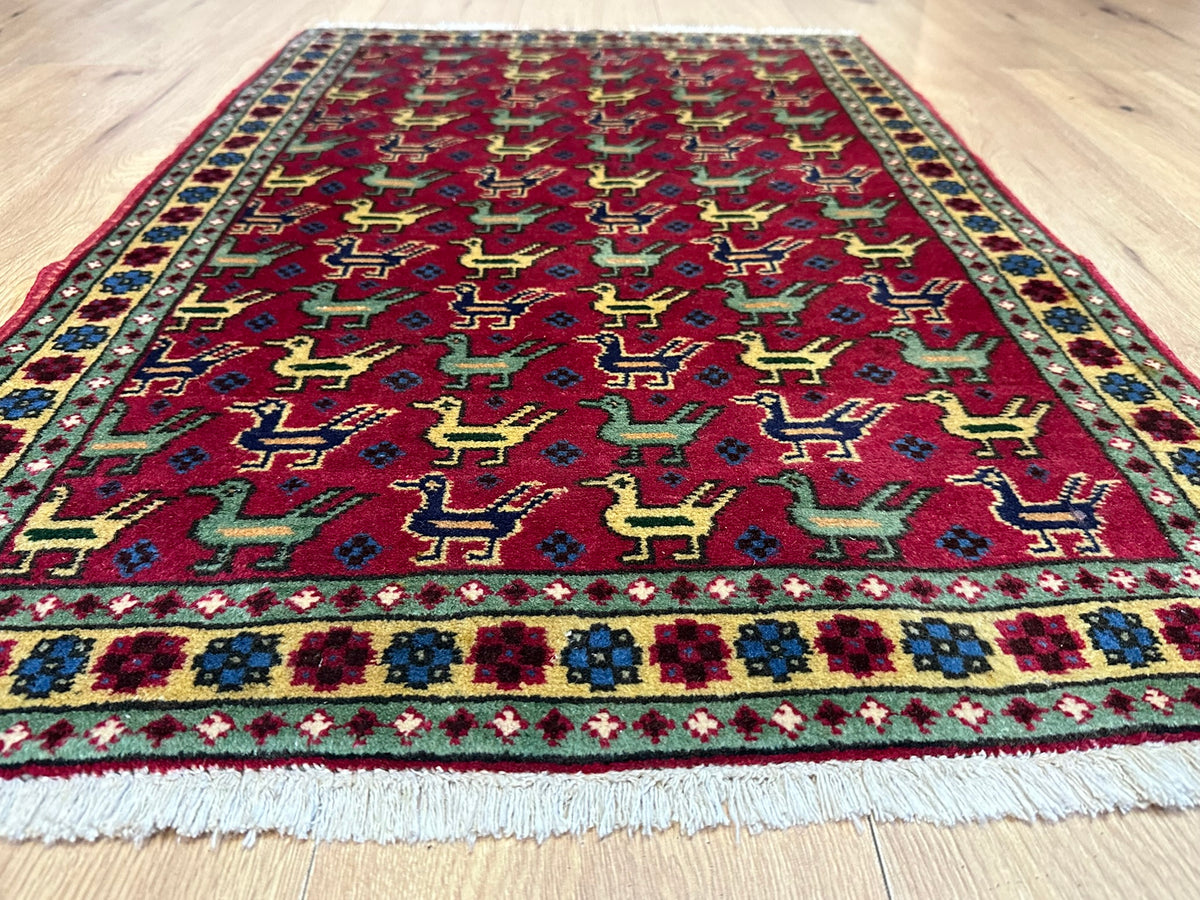 Orientteppich handgeknüpft Täbriz Wolle 108x71 cm
