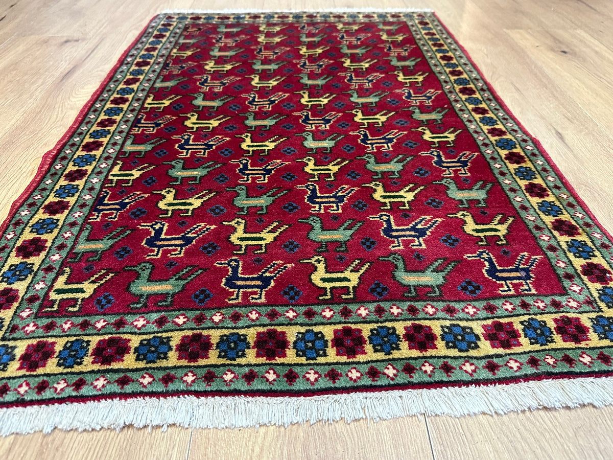 Orientteppich handgeknüpft Täbriz Wolle 108x71 cm