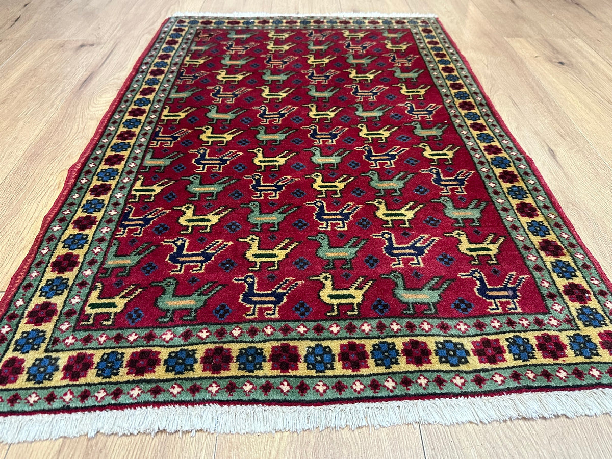 Orientteppich handgeknüpft Täbriz Wolle 108x71 cm