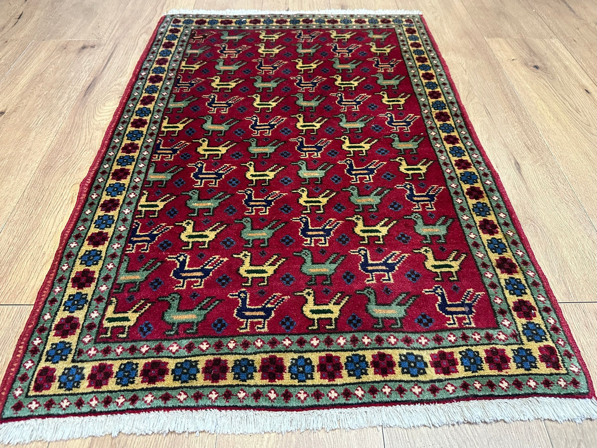 Orientteppich handgeknüpft Täbriz Wolle 108x71 cm