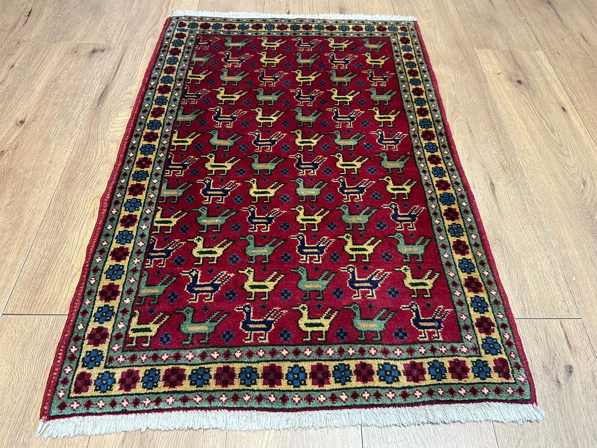 Orientteppich handgeknüpft Täbriz Wolle 108x71 cm