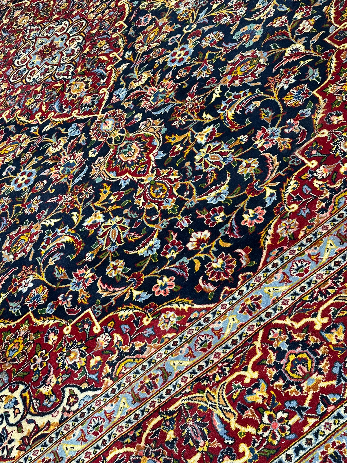 Orientteppich handgeknüpft Keschan 370x276 cm