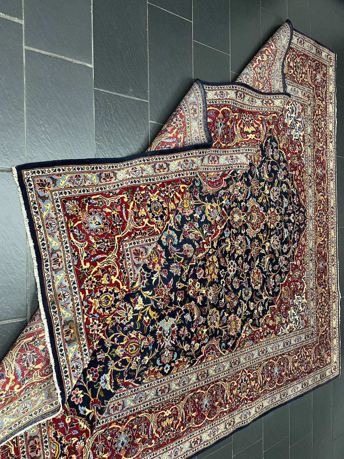 Orientteppich handgeknüpft Keschan 370x276 cm