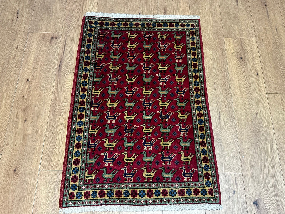 Orientteppich handgeknüpft Täbriz Wolle 108x71 cm