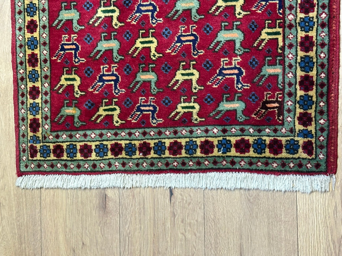 Orientteppich handgeknüpft Täbriz Wolle 108x71 cm