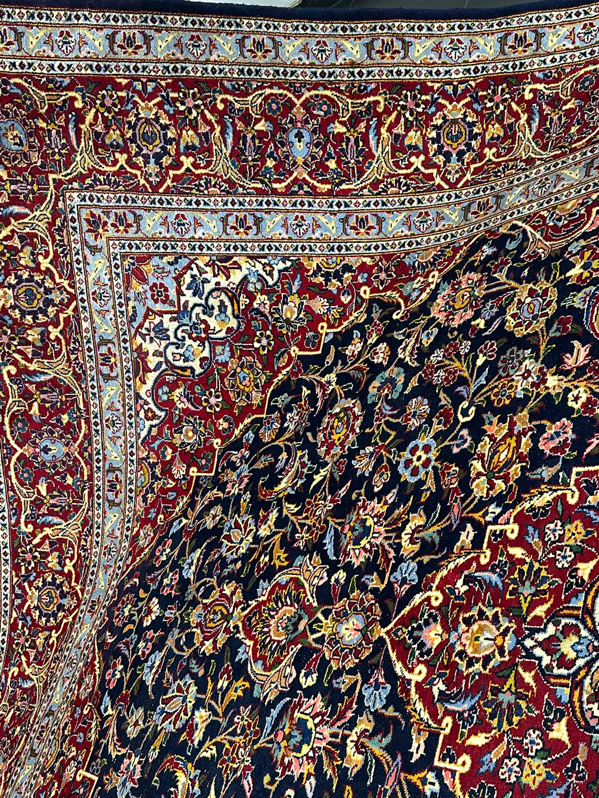 Orientteppich handgeknüpft Keschan 370x276 cm