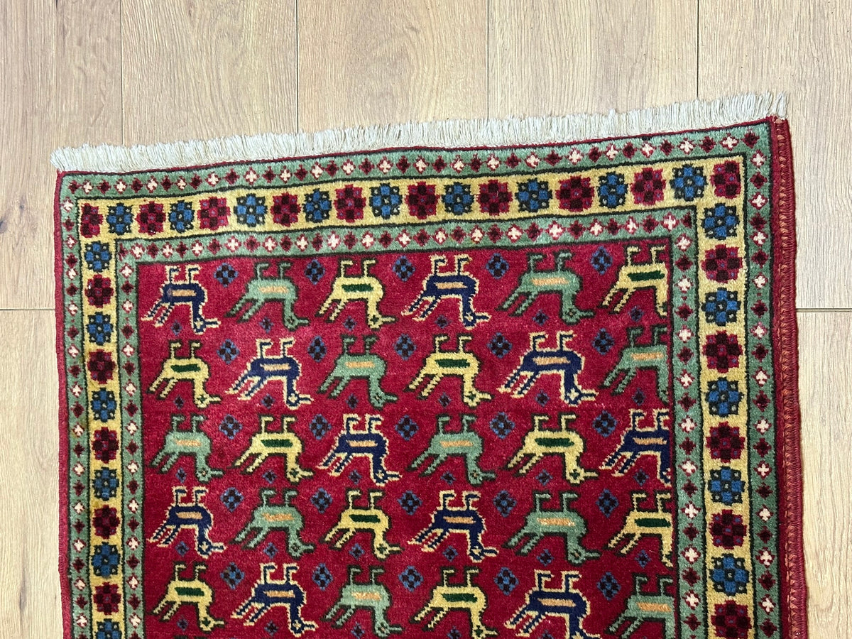 Orientteppich handgeknüpft Täbriz Wolle 108x71 cm