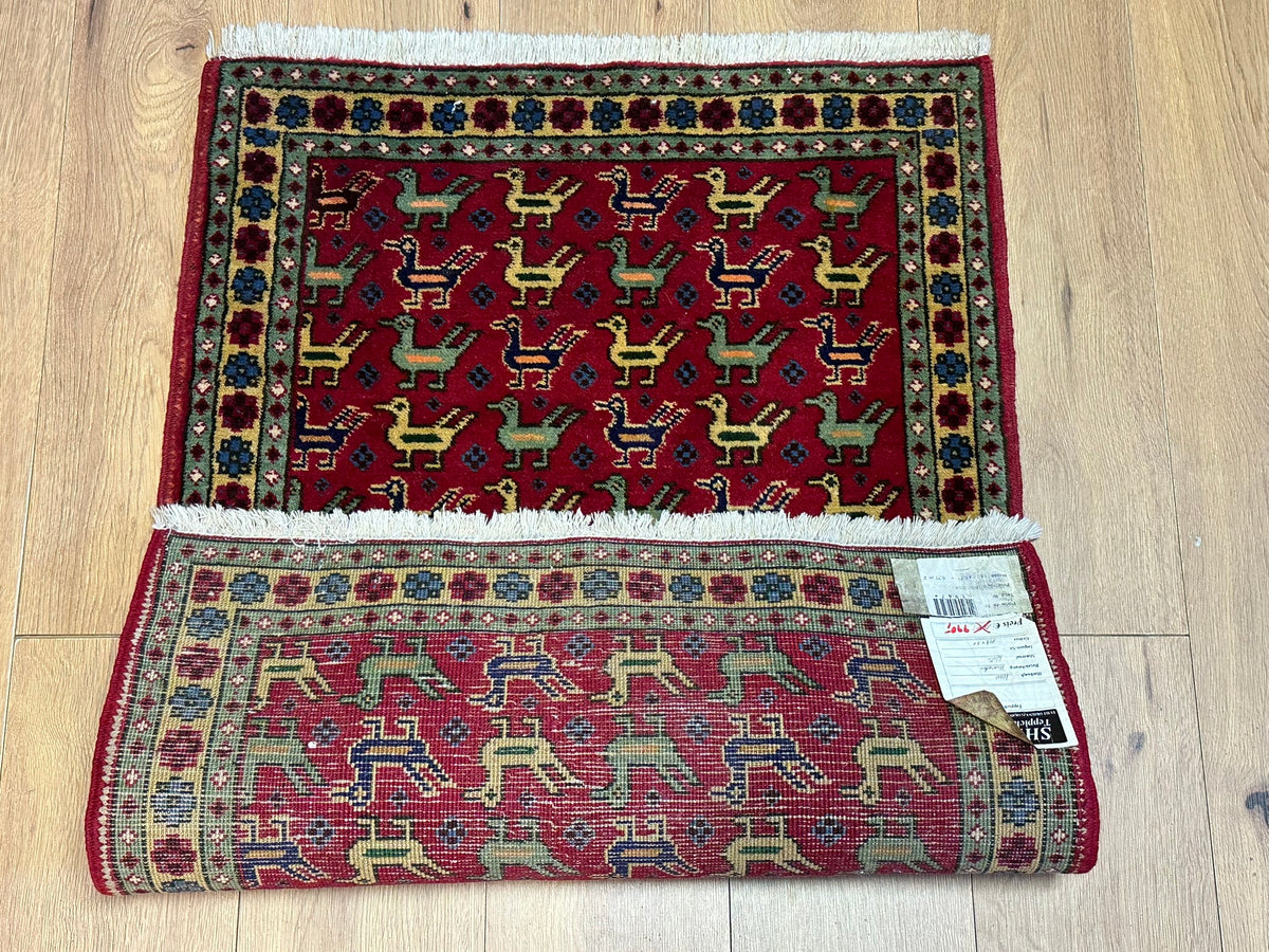 Orientteppich handgeknüpft Täbriz Wolle 108x71 cm