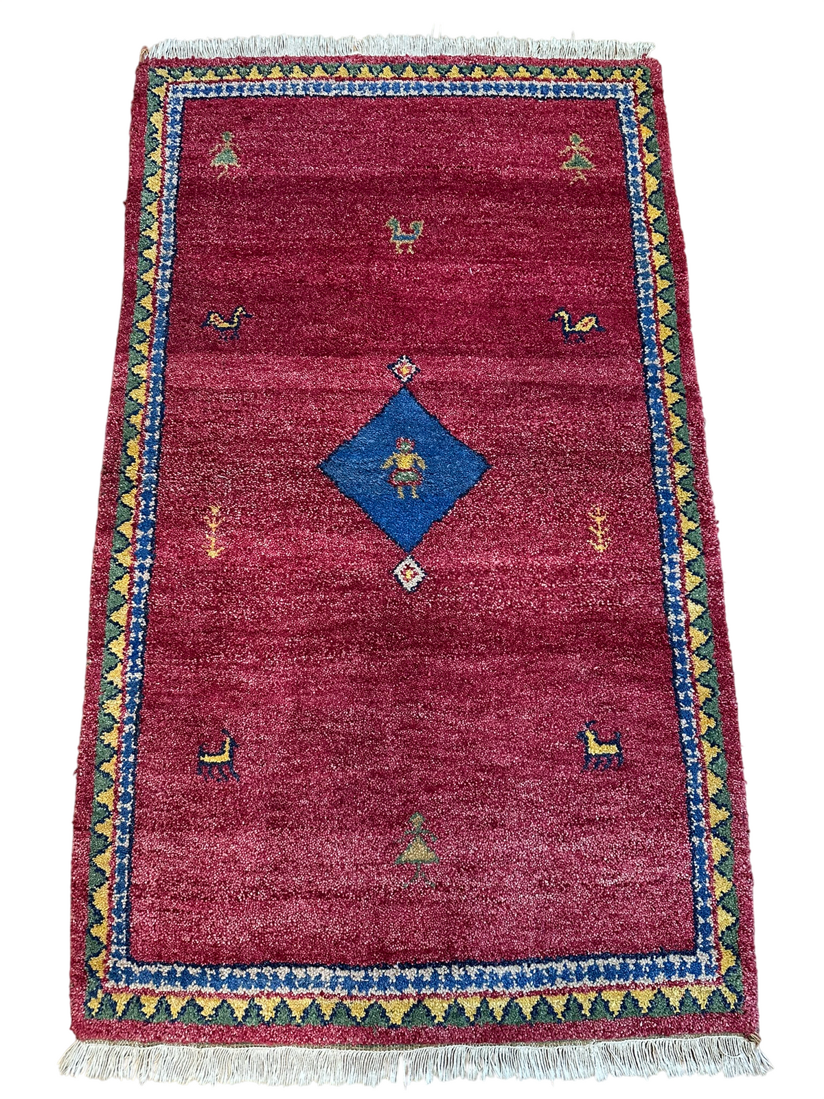 Orientteppich handgeknüpft Indian Gabbeh Wolle 160x90 cm