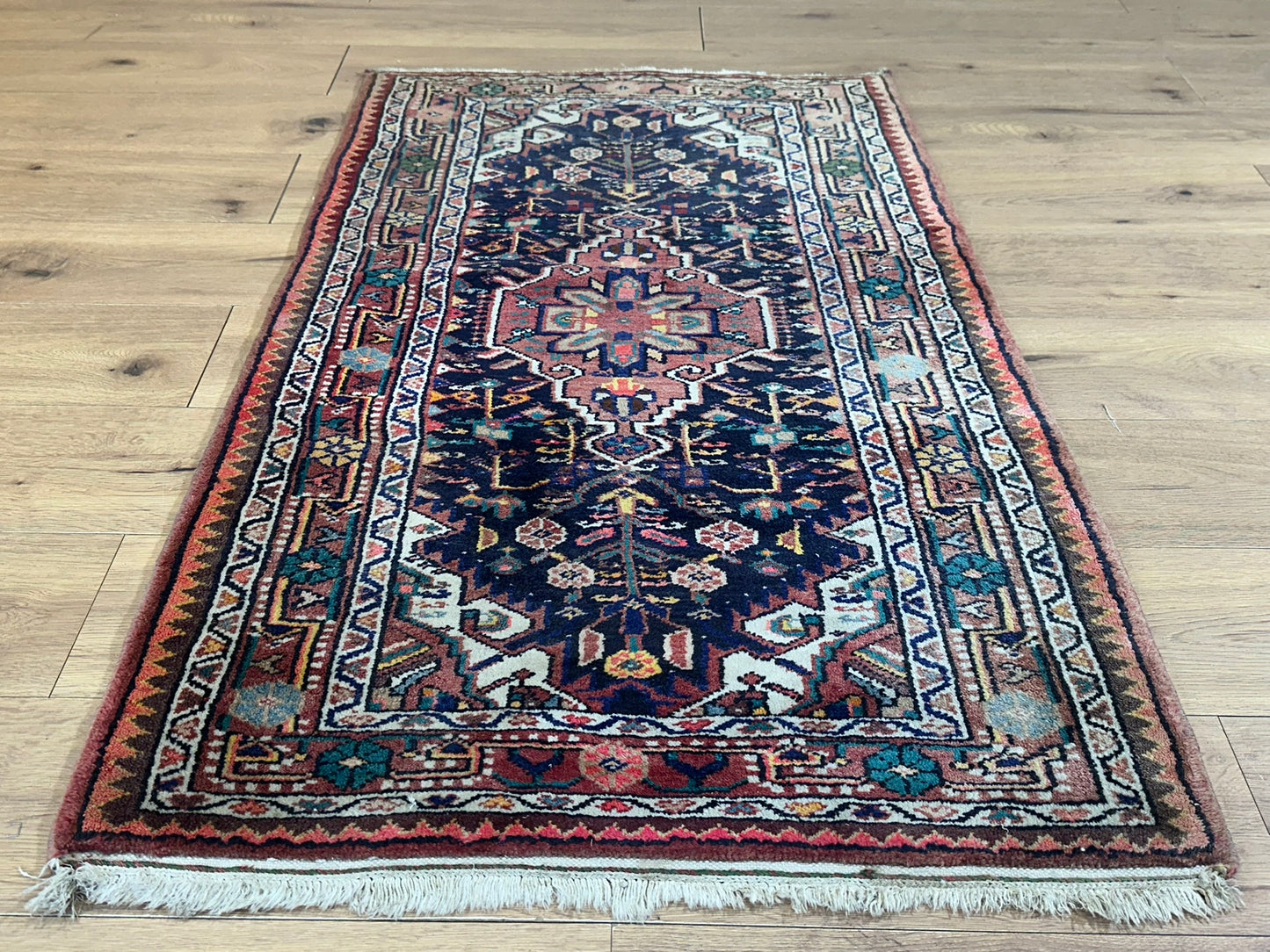 Orientteppich handgeknüpft Art Deco Malayer 140x85 cm