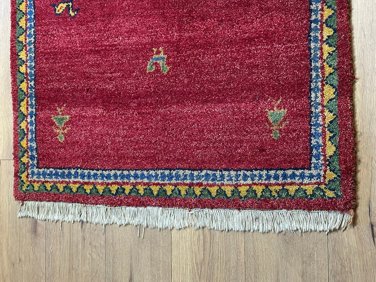 Orientteppich handgeknüpft Indian Gabbeh Wolle 160x90 cm