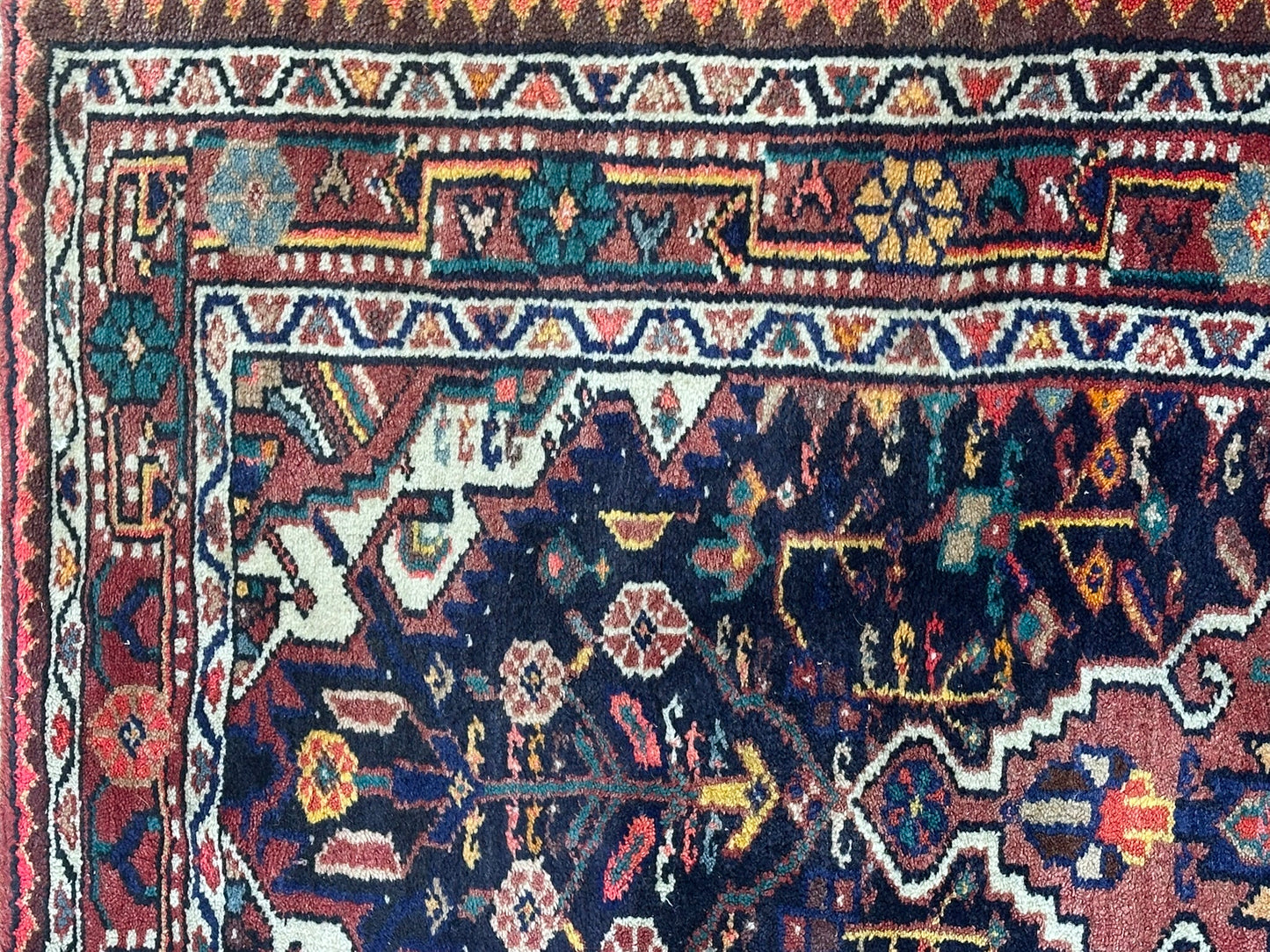Orientteppich handgeknüpft Art Deco Malayer 140x85 cm