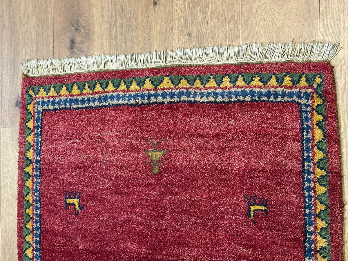 Orientteppich handgeknüpft Indian Gabbeh Wolle 160x90 cm