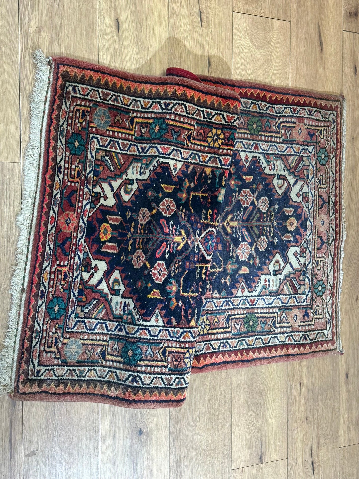Orientteppich handgeknüpft Art Deco Malayer 140x85 cm