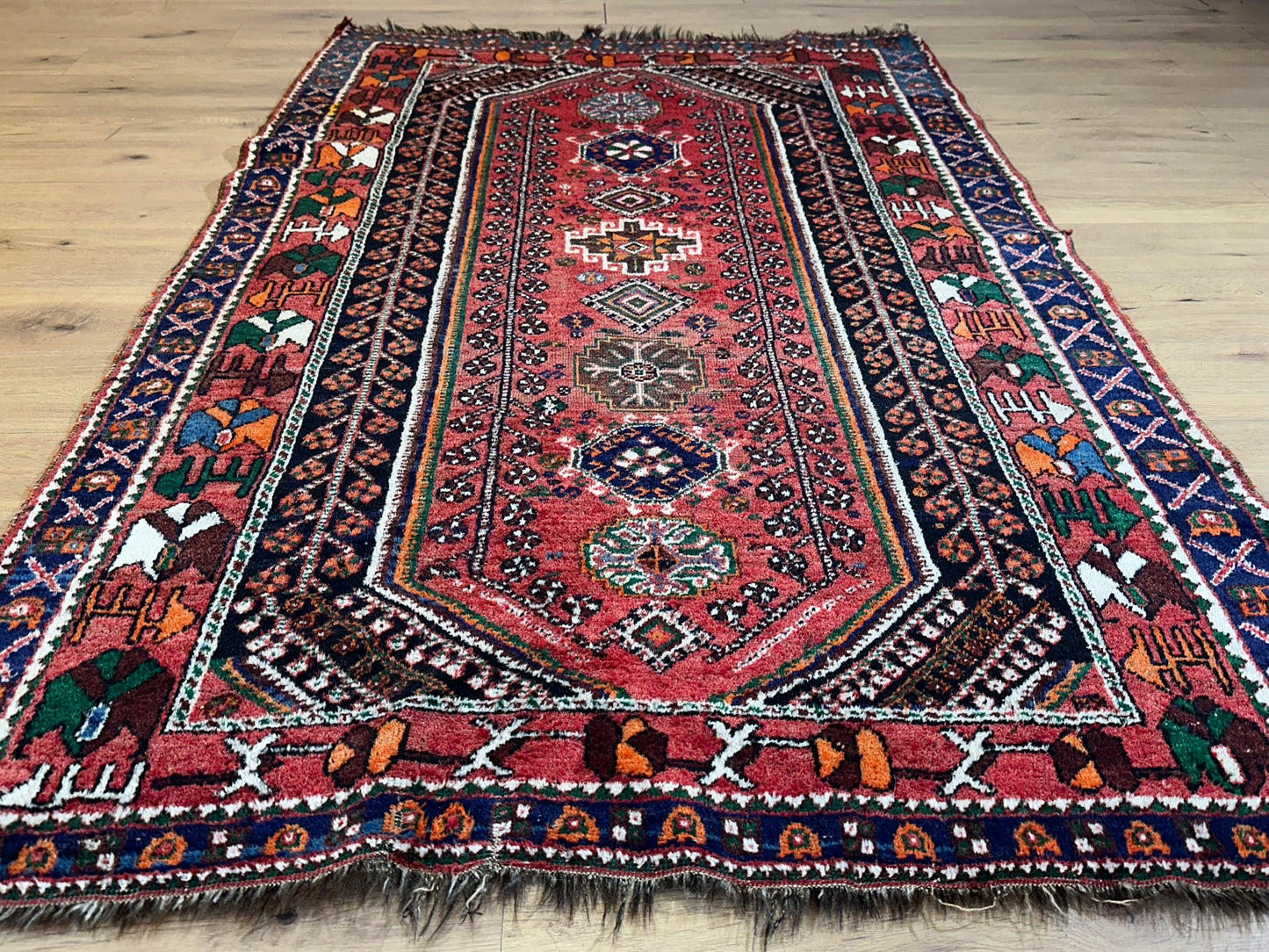 Orientteppich handgeknüpft Shiraz 224x148 cm