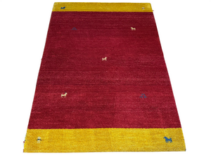 Orientteppich handgeknüpft Indian Gabbeh Wolle 180x123 cm