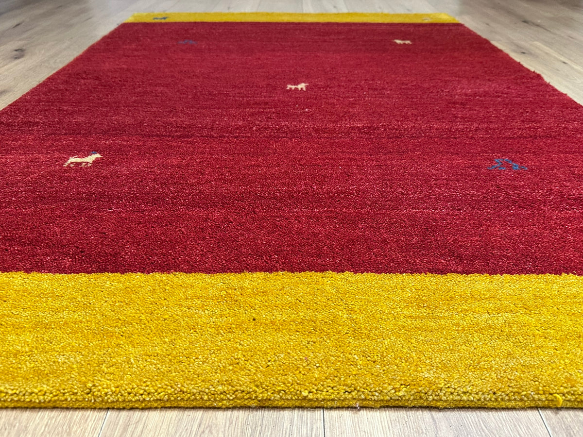 Orientteppich handgeknüpft Indian Gabbeh Wolle 180x123 cm