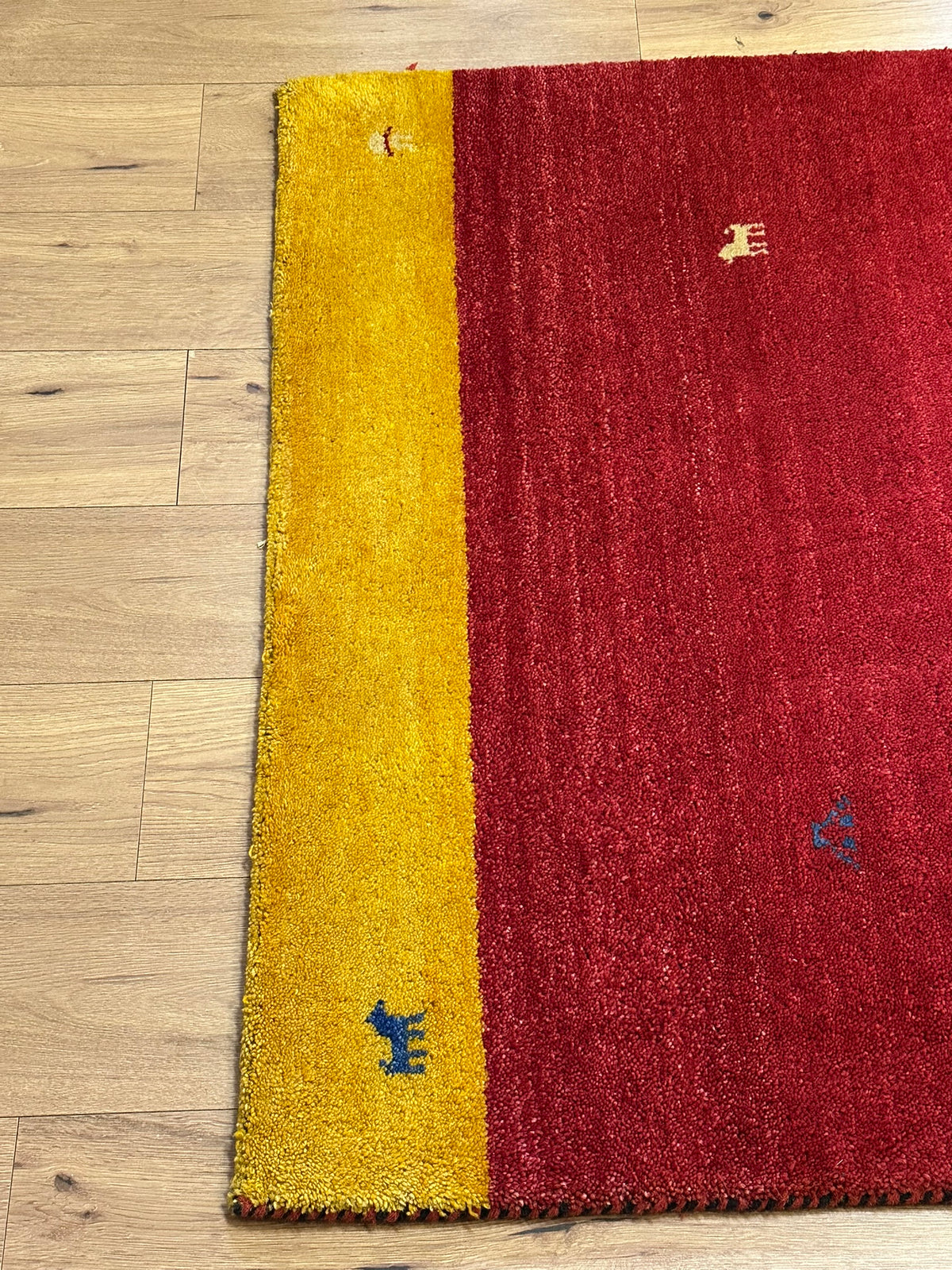 Orientteppich handgeknüpft Indian Gabbeh Wolle 180x123 cm