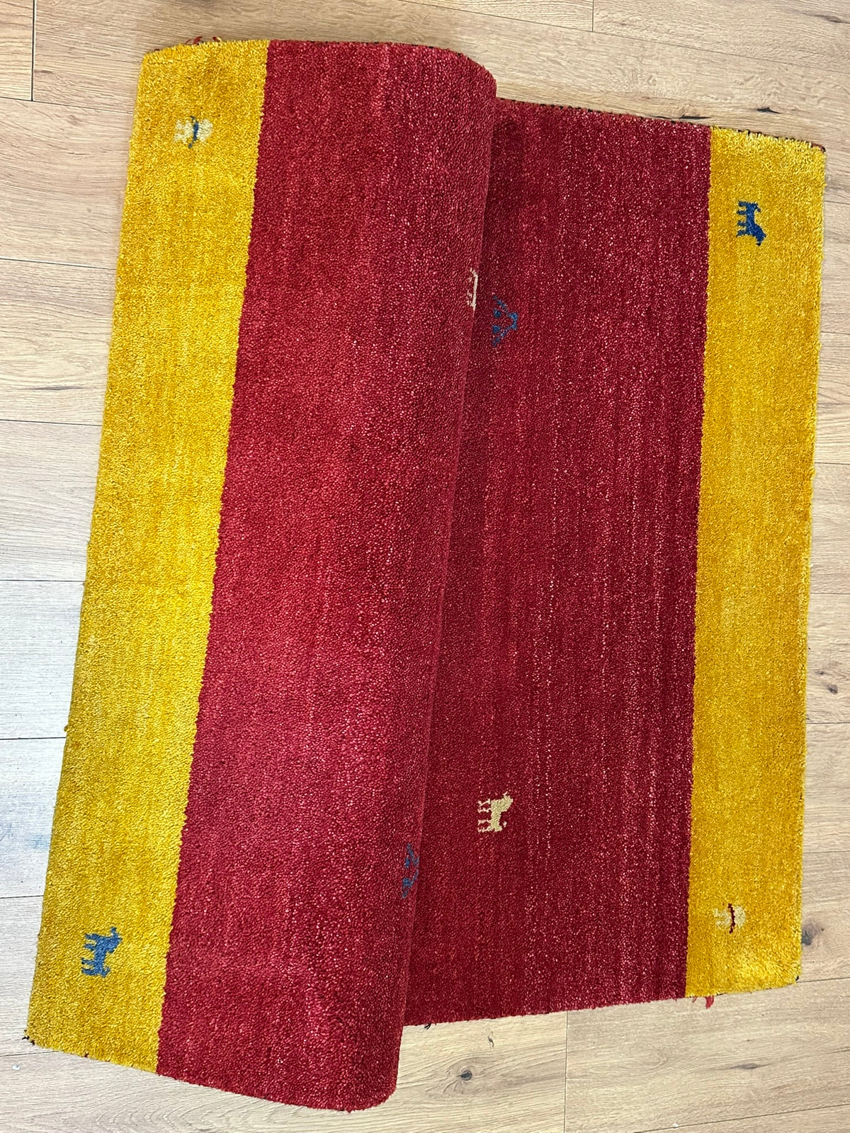 Orientteppich handgeknüpft Indian Gabbeh Wolle 180x123 cm