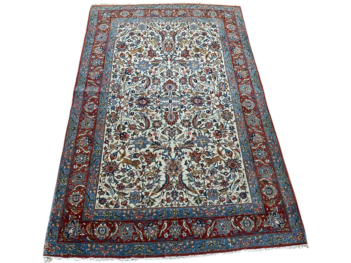 Orientteppich handgeknüpft Keschan 218x138 cm