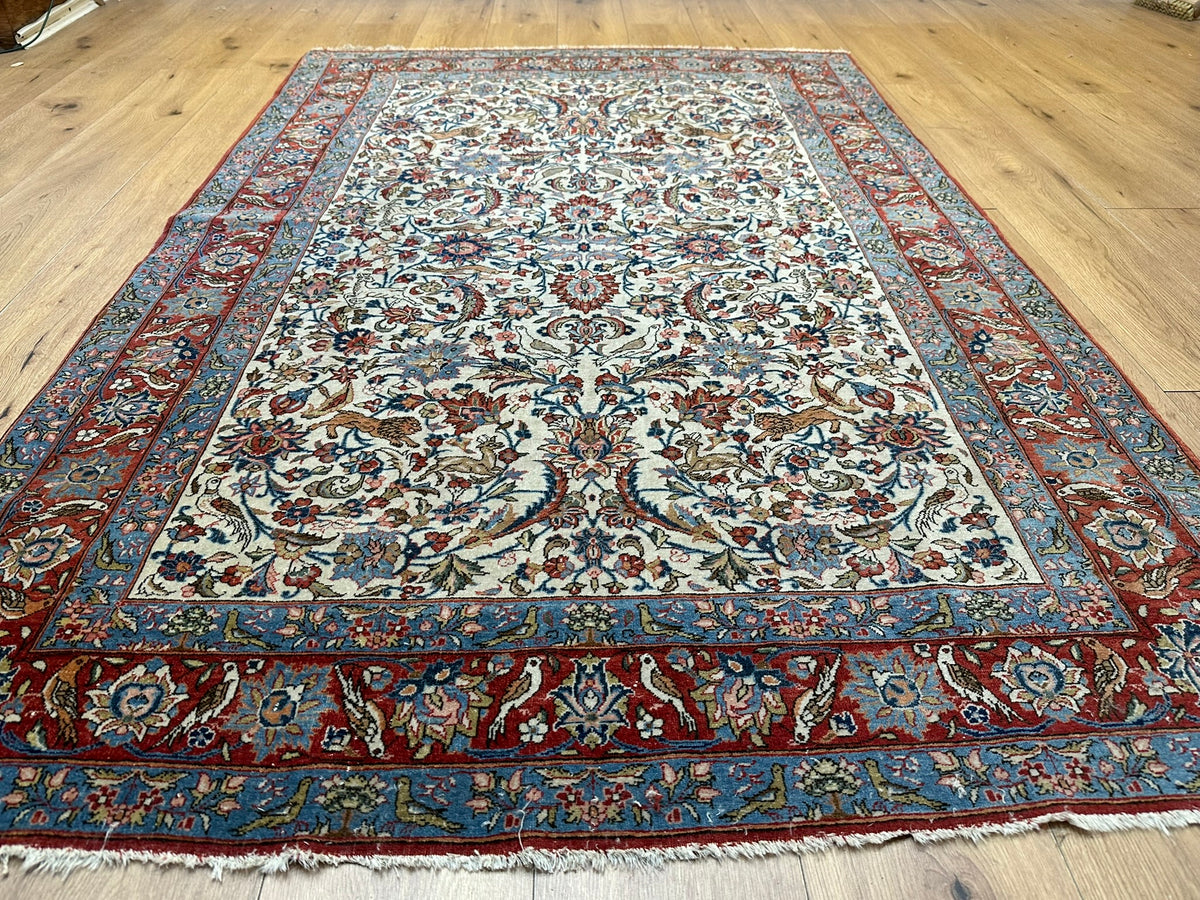 Orientteppich handgeknüpft Keschan 218x138 cm