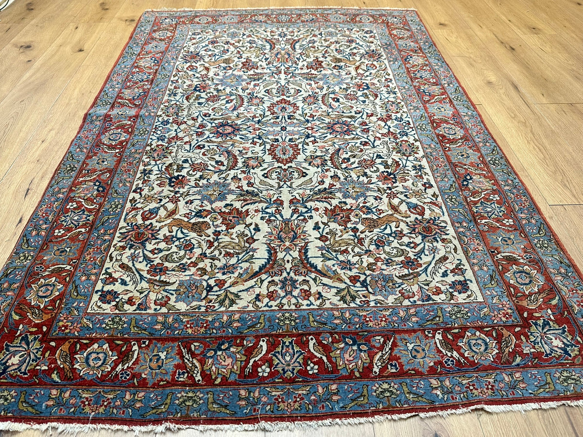Orientteppich handgeknüpft Keschan 218x138 cm