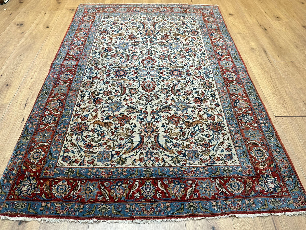 Orientteppich handgeknüpft Keschan 218x138 cm