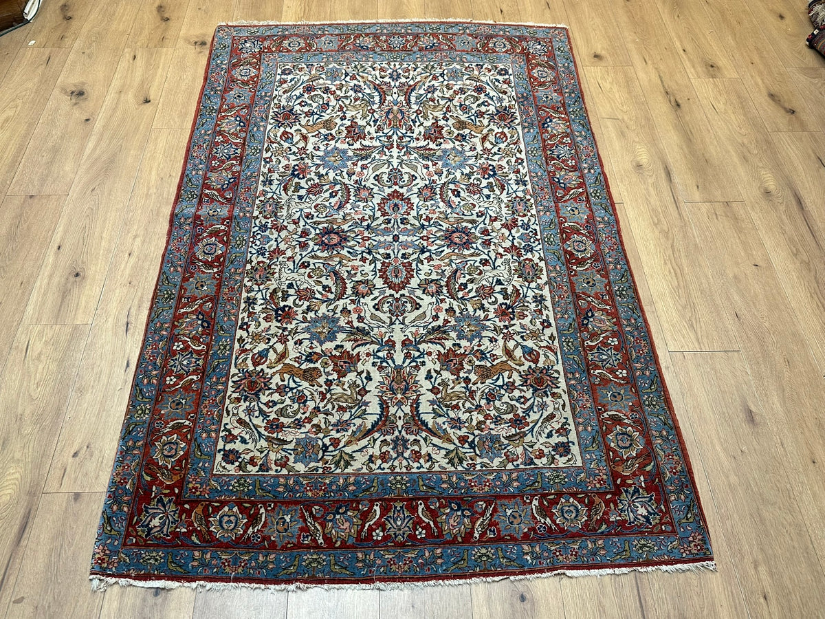 Orientteppich handgeknüpft Keschan 218x138 cm