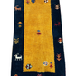 Orientteppich handgeknüpft Indian Gabbeh Top 125x60 cm