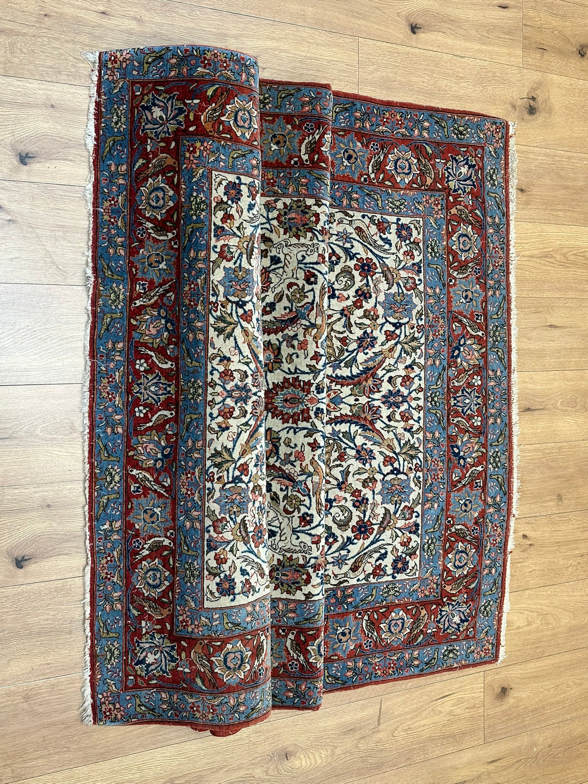 Orientteppich handgeknüpft Keschan 218x138 cm